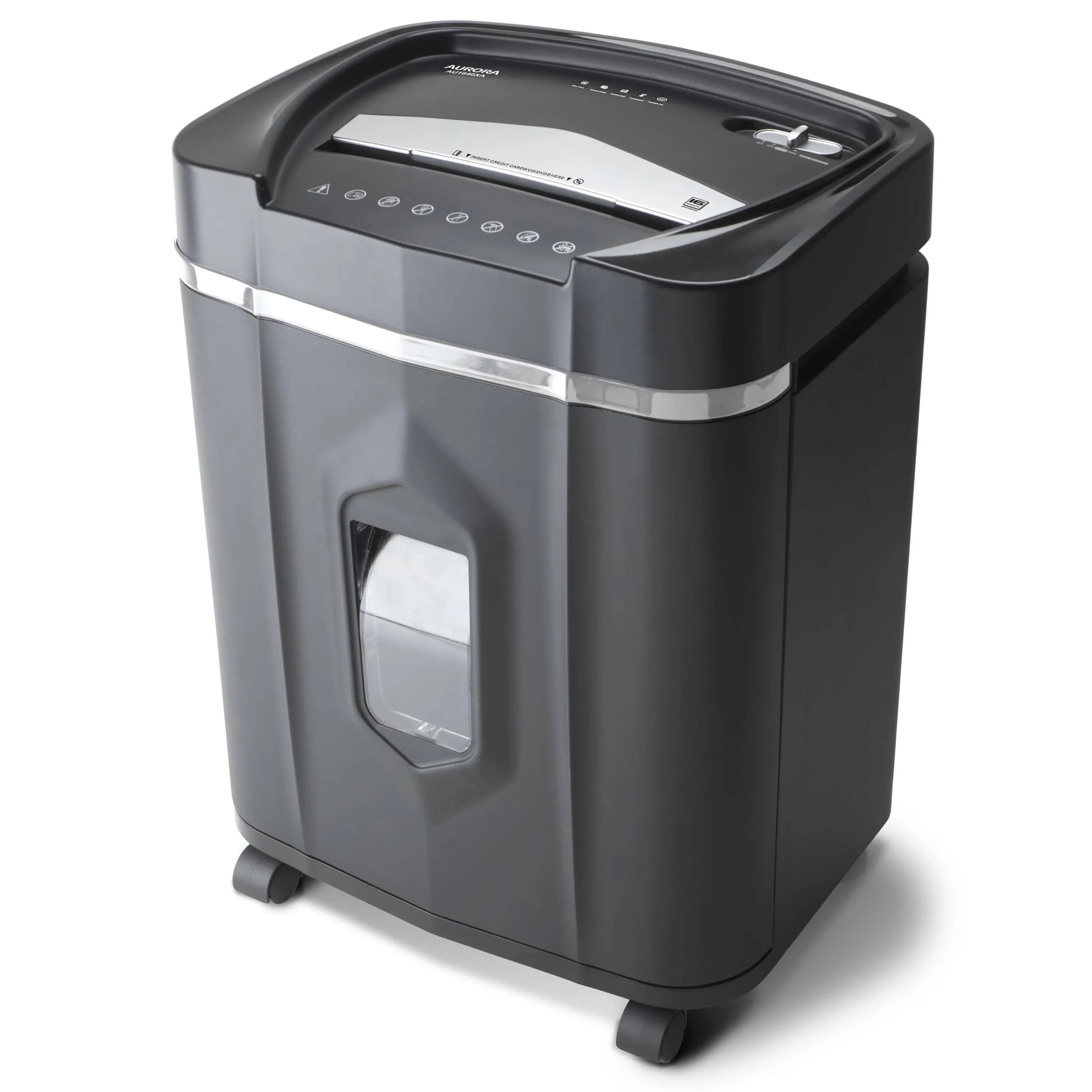 Aurora Anti-Jam 16-Sheet Crosscut Paper/CD and Credit Card Shredder/ 5-Gallon pullout Basket 30 Minutes Continuous Run Time