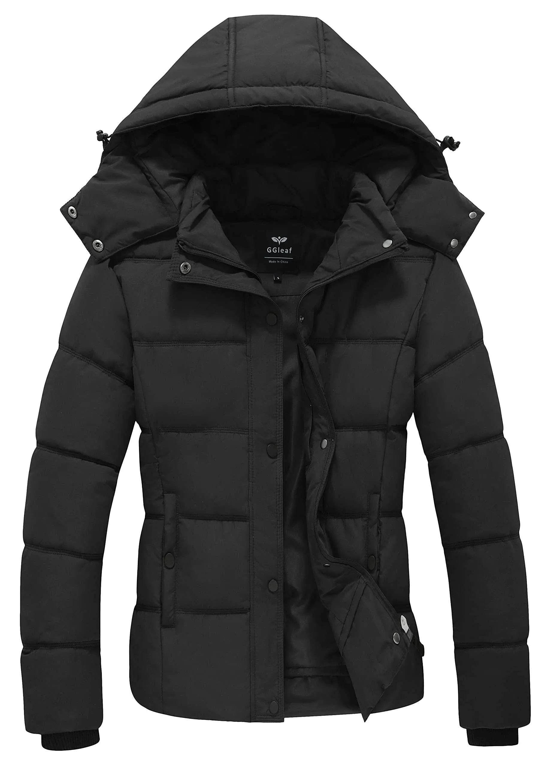 Women&#039;S Winter Coats Quilted Puffer Jacket Warm Snow Coat with Removable Hood