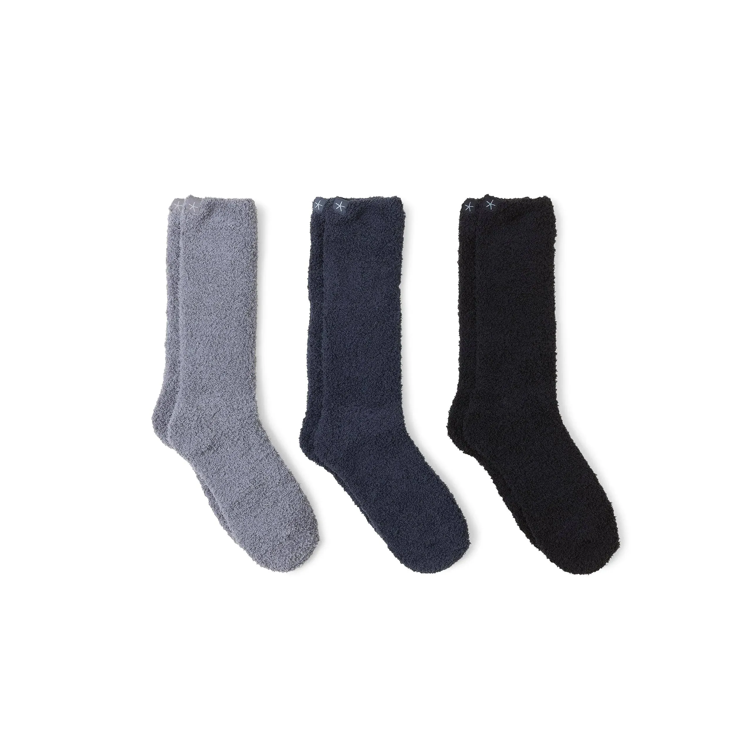 Barefoot Dreams CozyChic 3 Pair Sock Set Black Multi