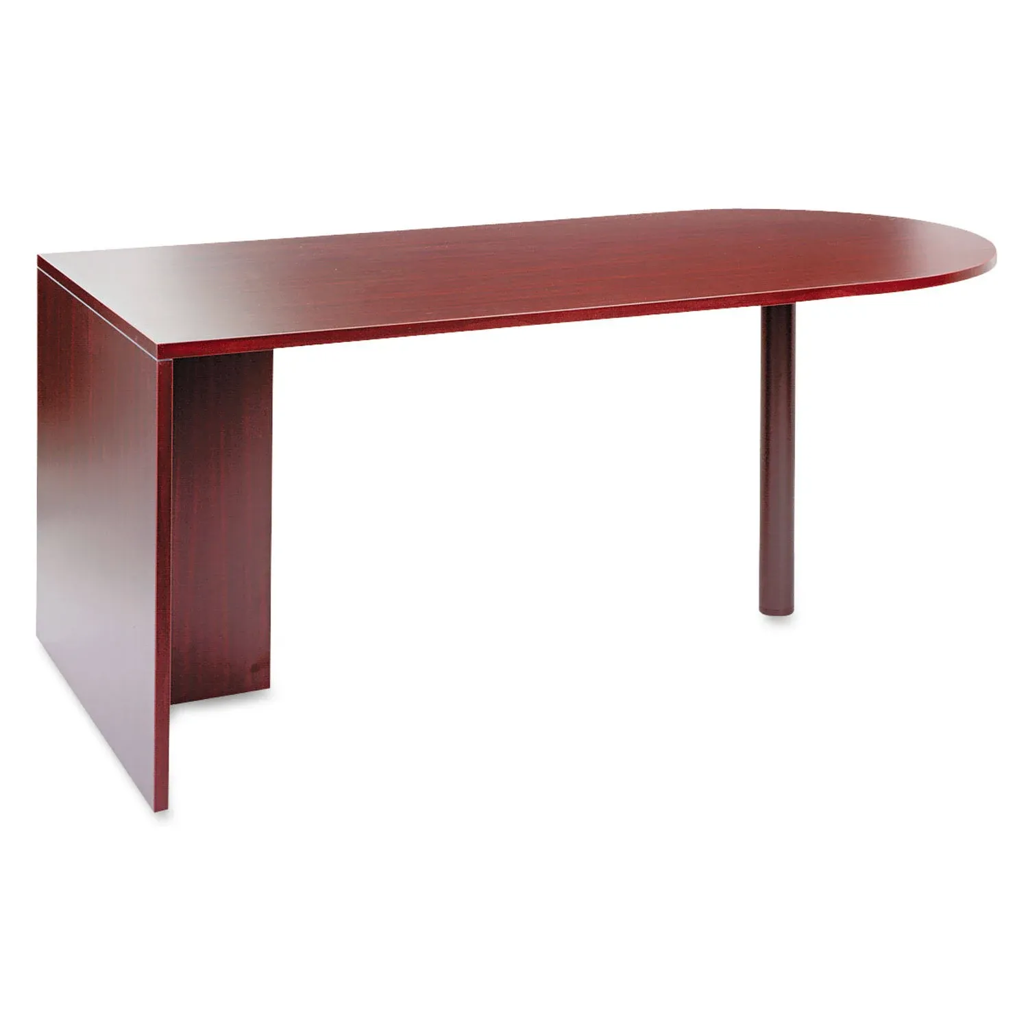 Alera™ Valencia Series U and L Groupings in Mahogany, D-Top Desk Shell | Staples