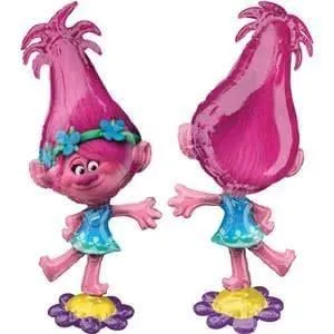 Trolls Poppy Airwalker Foil Balloon - Giant Gliding Balloon 23 x 58 Inches - New