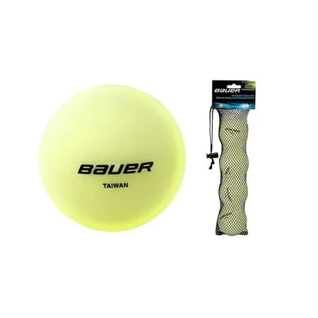 Bauer 4 Pack No Bounce Street Hockey Balls Cool or Warm Weather