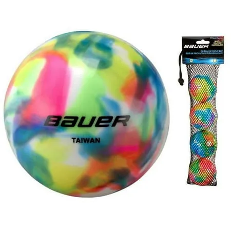 Bauer 4 Pack No Bounce Street Hockey Balls Cool or Warm Weather