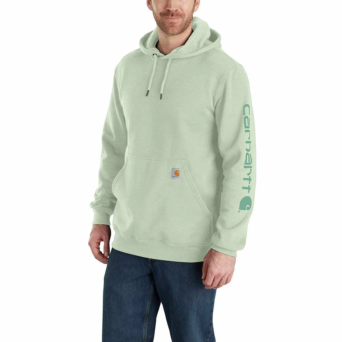 Carhartt Men's Loose Fit Midweight Logo Sleeve Graphic Sweatshirt