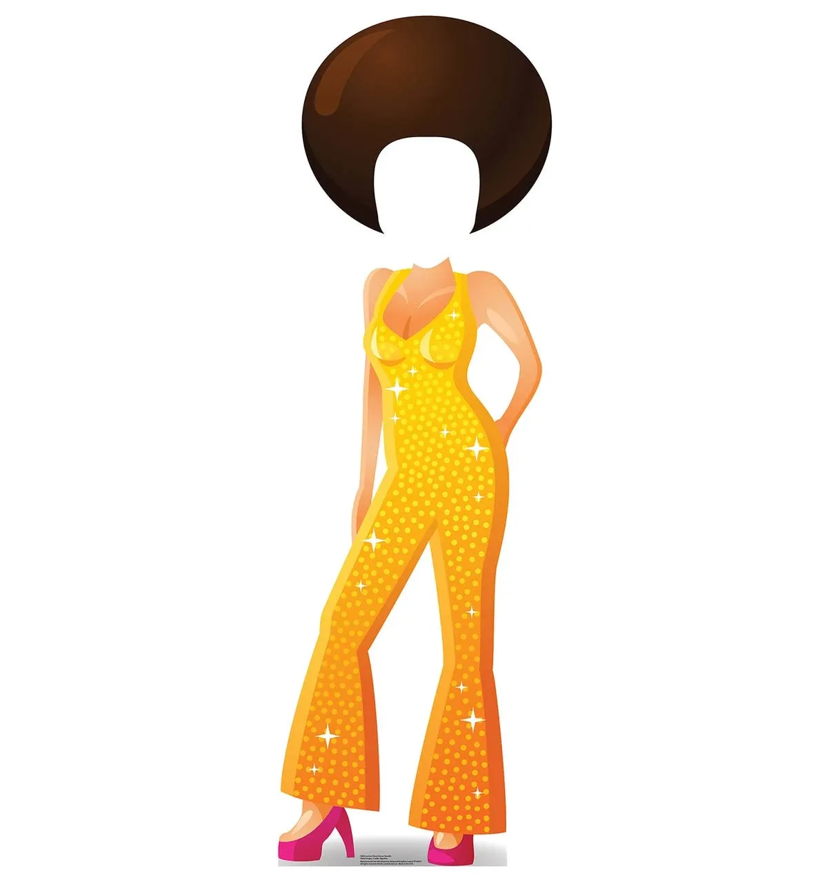 Cardboard People Cartoon Disco Dancer Stand-in Life Size Cardboard Cutout Sta...