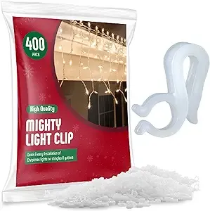 Christmas Light Clips - [Set of 200] Mini Light Clips For Christmas Lights - Light Clips For Gutters - Light Clips For Shingles - Gutter Clips For Hanging Outdoor Lights - USA Made - No Tools Required