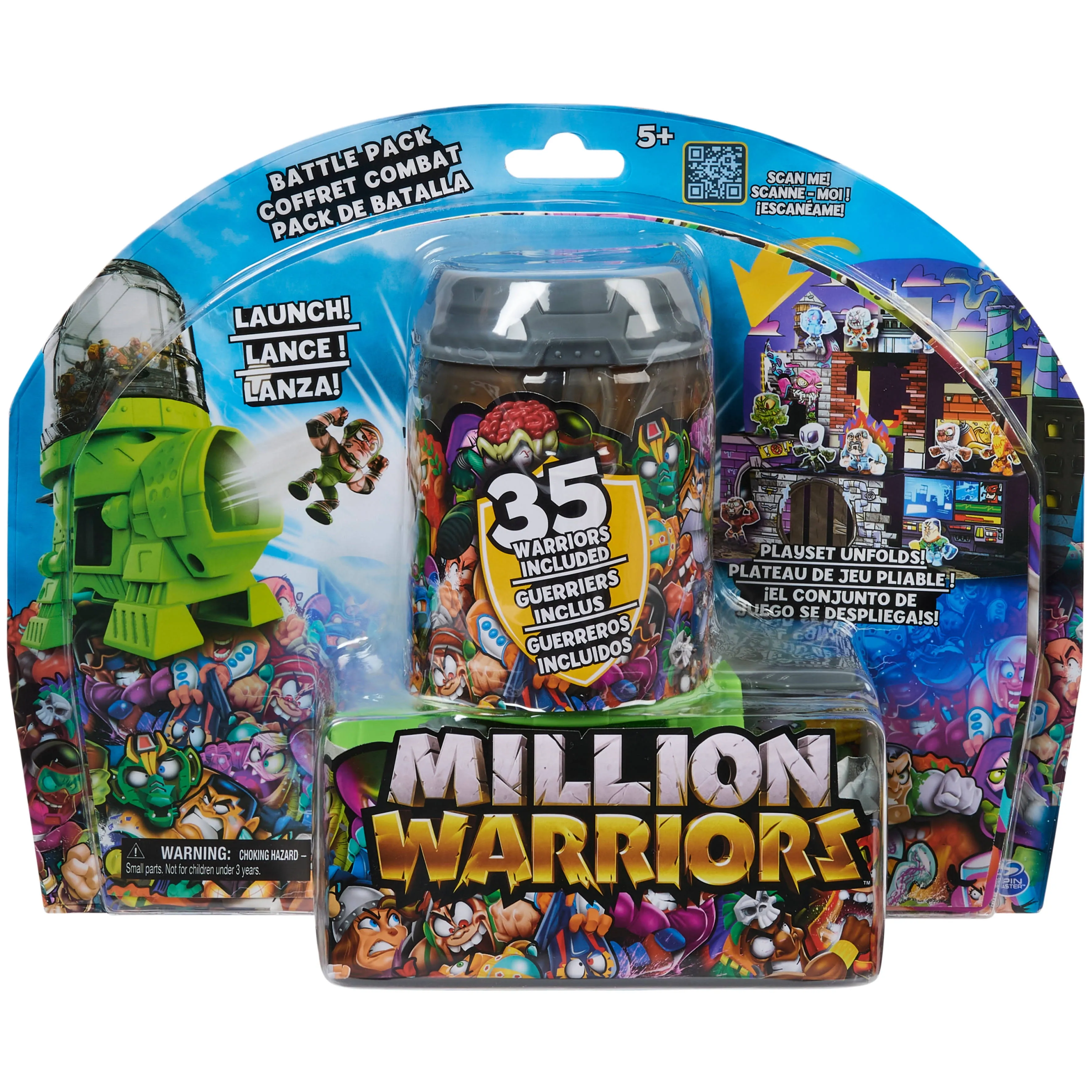 Million Warriors Battle Pack With 35 Warriors Playset &amp; Launcher | New In Box |