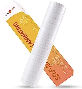 HTVRONT Clear Self-Adhesive Laminating Vinyl Roll-12&#034;x30FT Non Thermal Lamina...