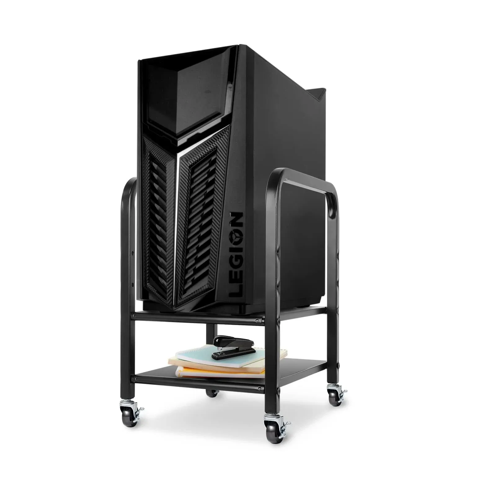 360Tronics Computer Tower Floor Stand, 2-Tier Adjustable Desktop ATX-Case CPU ...