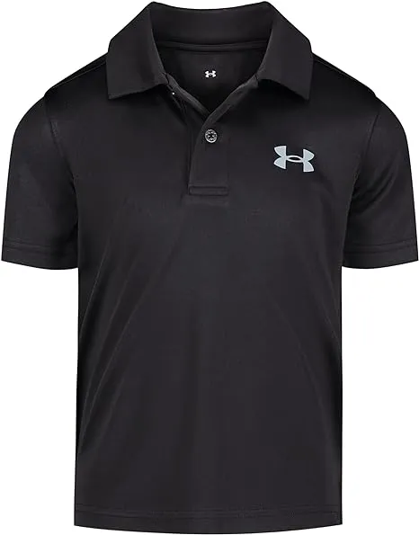 Under Armour Boys' Short Sleeve Ua Match Polo Collared Shirt, Chest Logo, Soft & Comfortable