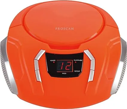 Sylvania Portable CD Boombox with AM/FM Radio (Orange)