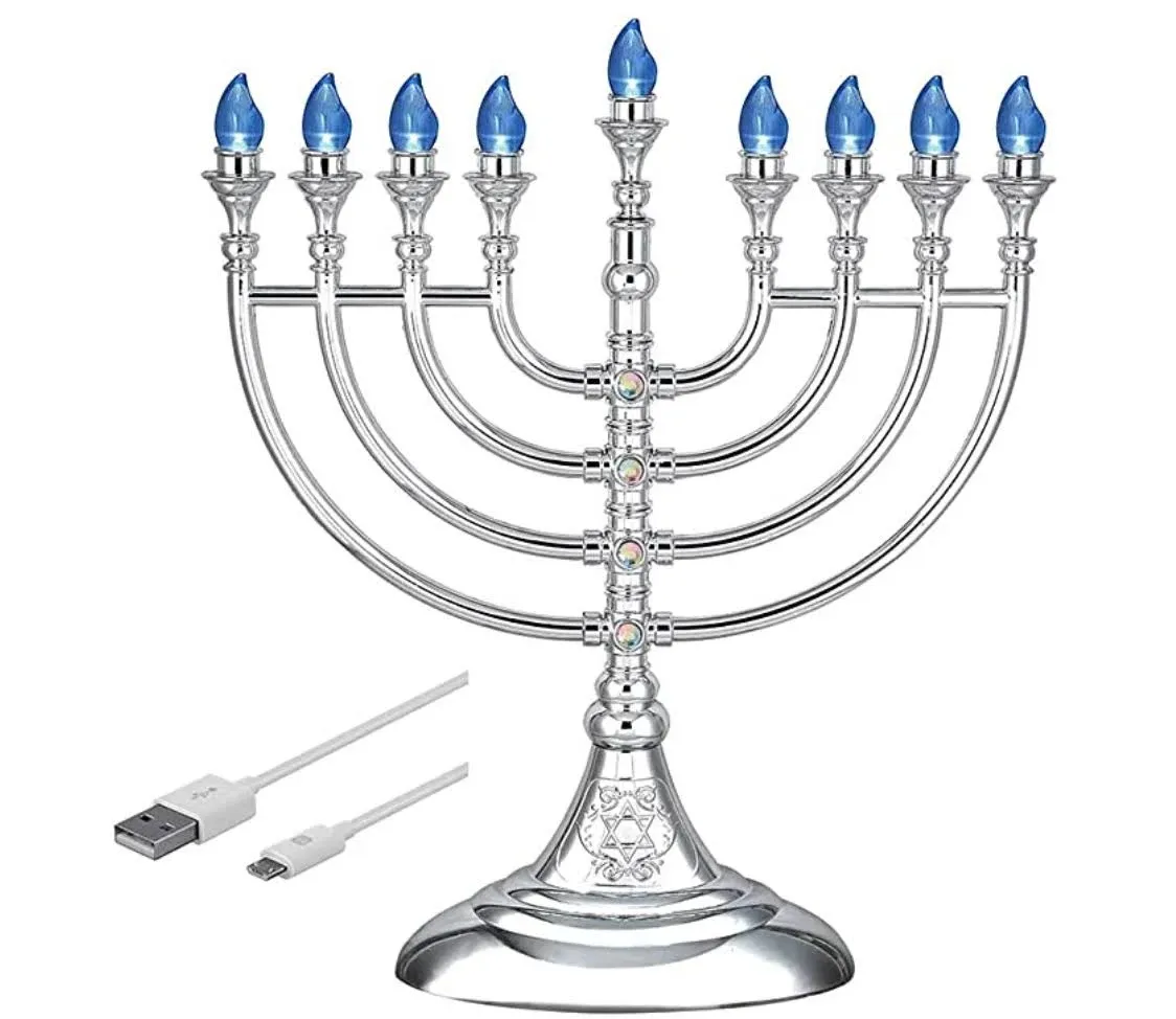 Traditional LED Electric Hanukkah Menorah