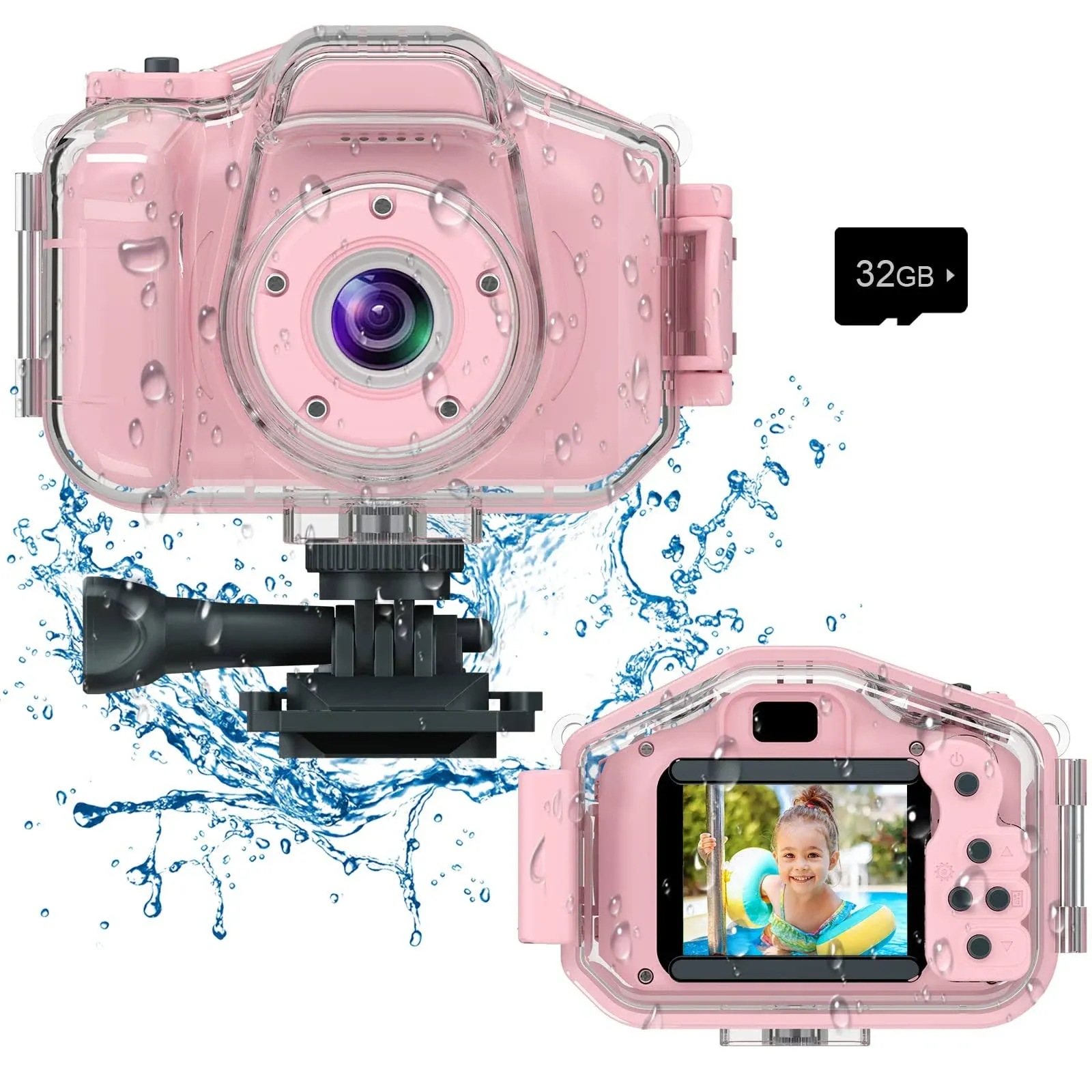 Agoigo Kids Waterproof Camera Toys for 3-12 Year Old Boys Girls Christmas Birthday Gifts Children's HD Digital Action