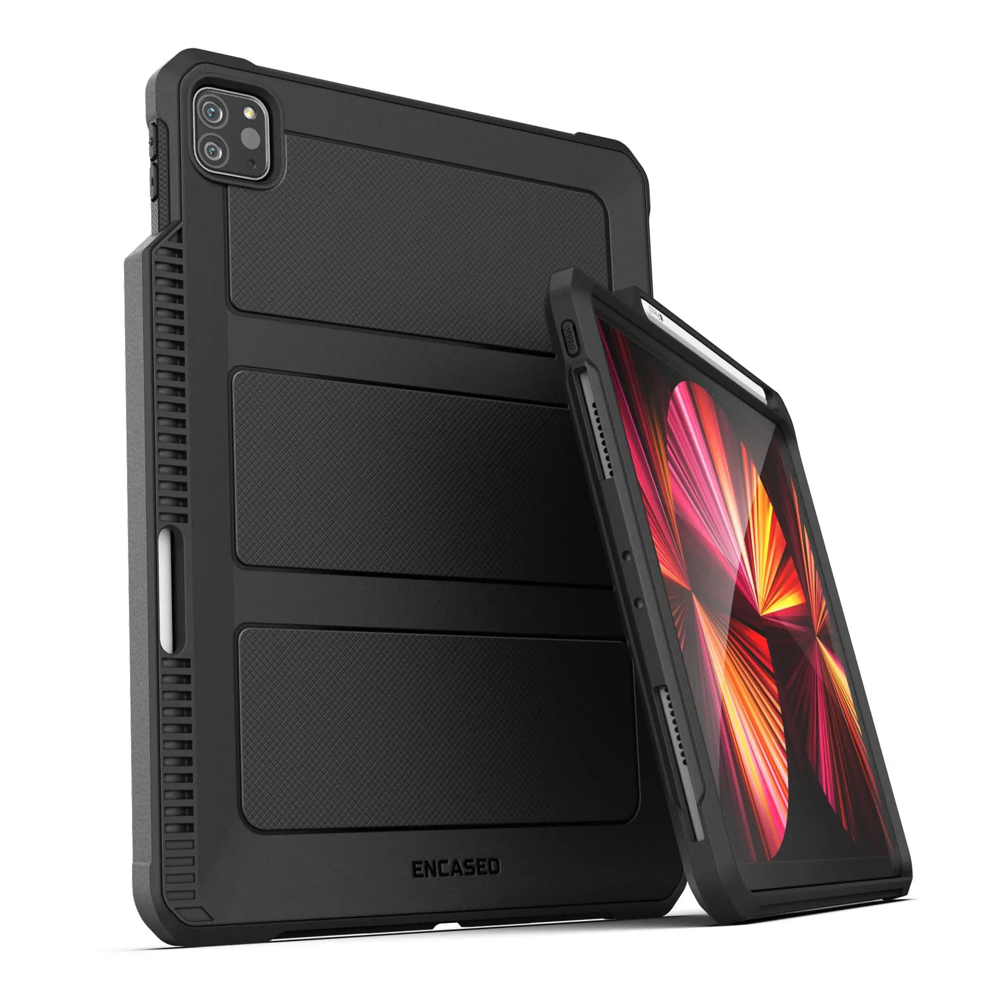 Encased Falcon for iPad Pro 11 Case (2020/2021) Protective iPad Case (Black)