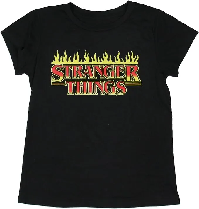 Stranger Things Fire Logo Youth Girls T-Shirt | BoxLunch