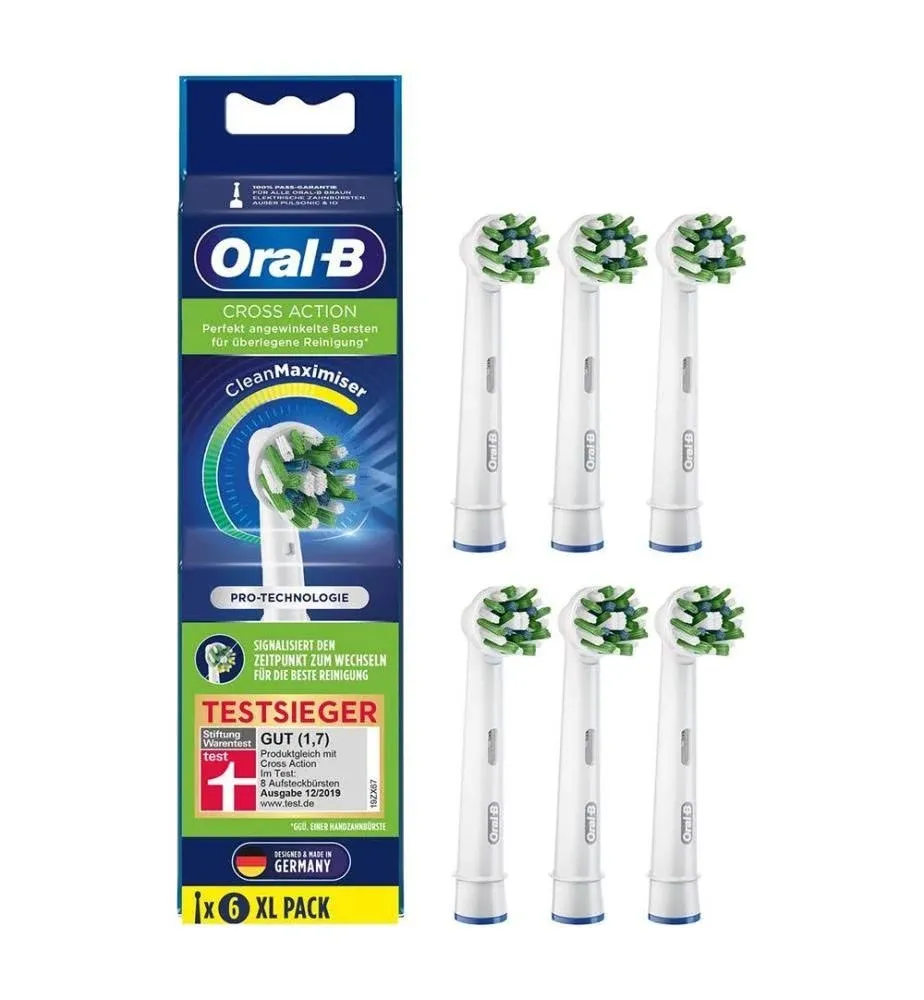 Oral-B CrossAction CleanMaximiser 6 Pcs Toothbrush Heads