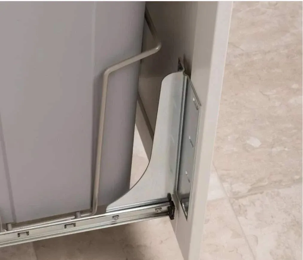 Knape & Vogt Simply Put Platinum Frosted Nickel Door Mount Kit for Pull Out Baskets and Waste Bins