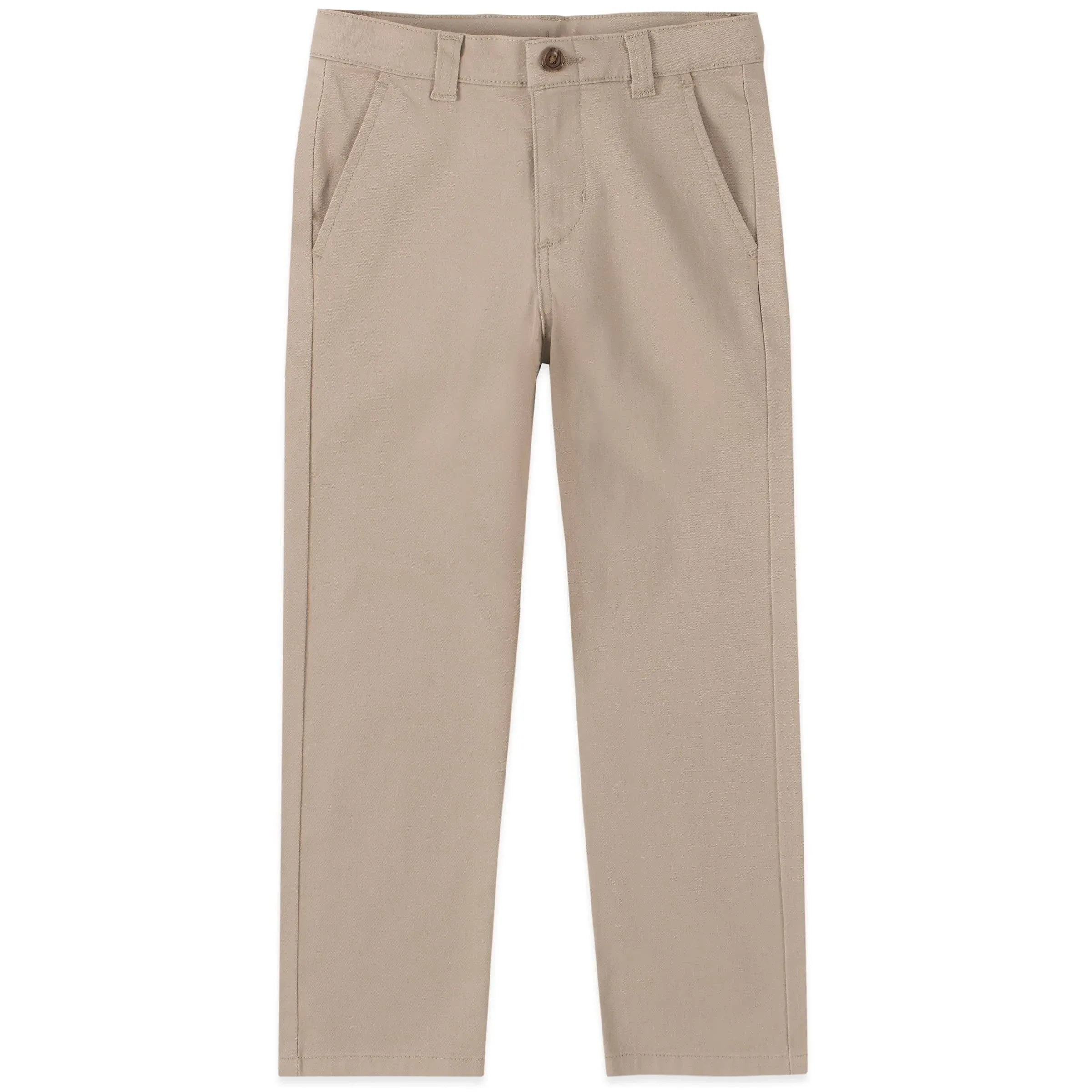 IZOD Boys' School Uniform Twill Pants, Flat Front & Comfortable Waistband with 5 Pockets