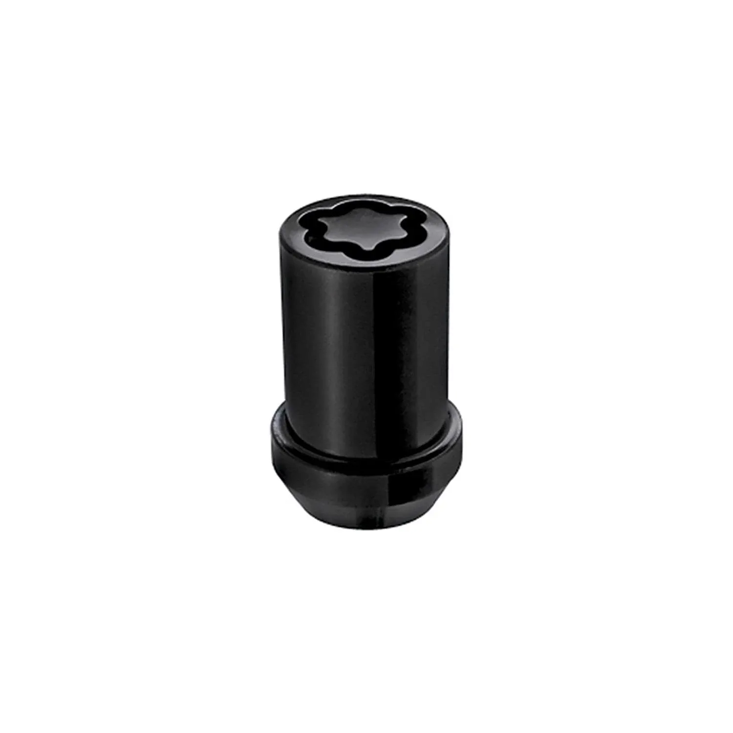 McGard Wheel Lock Nut Set - 4pk. (Tuner / Cone Seat) M12X1.25 / 13/16 Hex / 1.24in. Length - Black - 25354