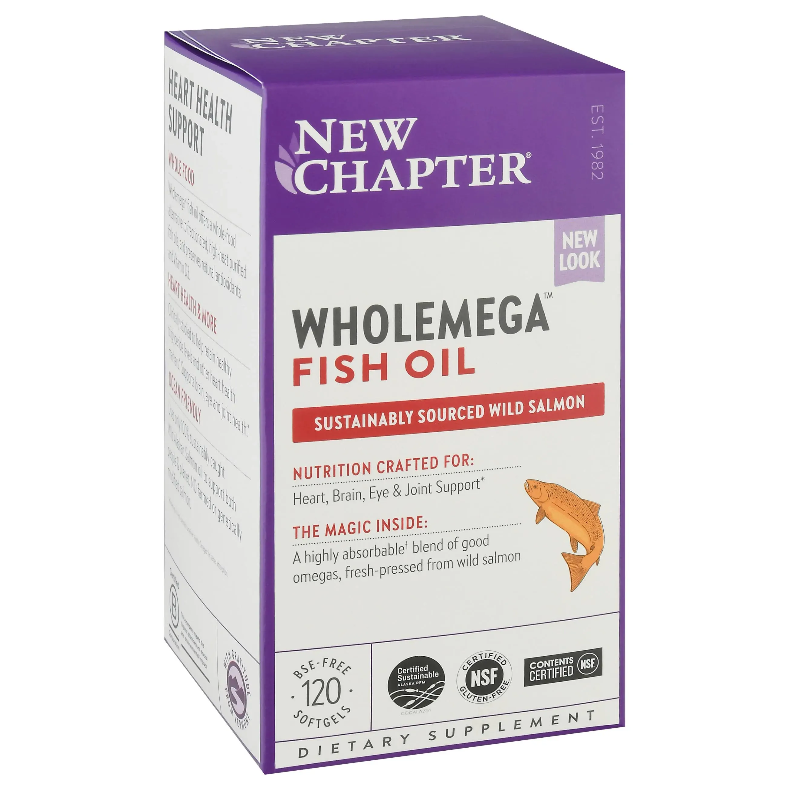 New Chapter Wholemega Whole Fish Oil 1000 mg - 120 count