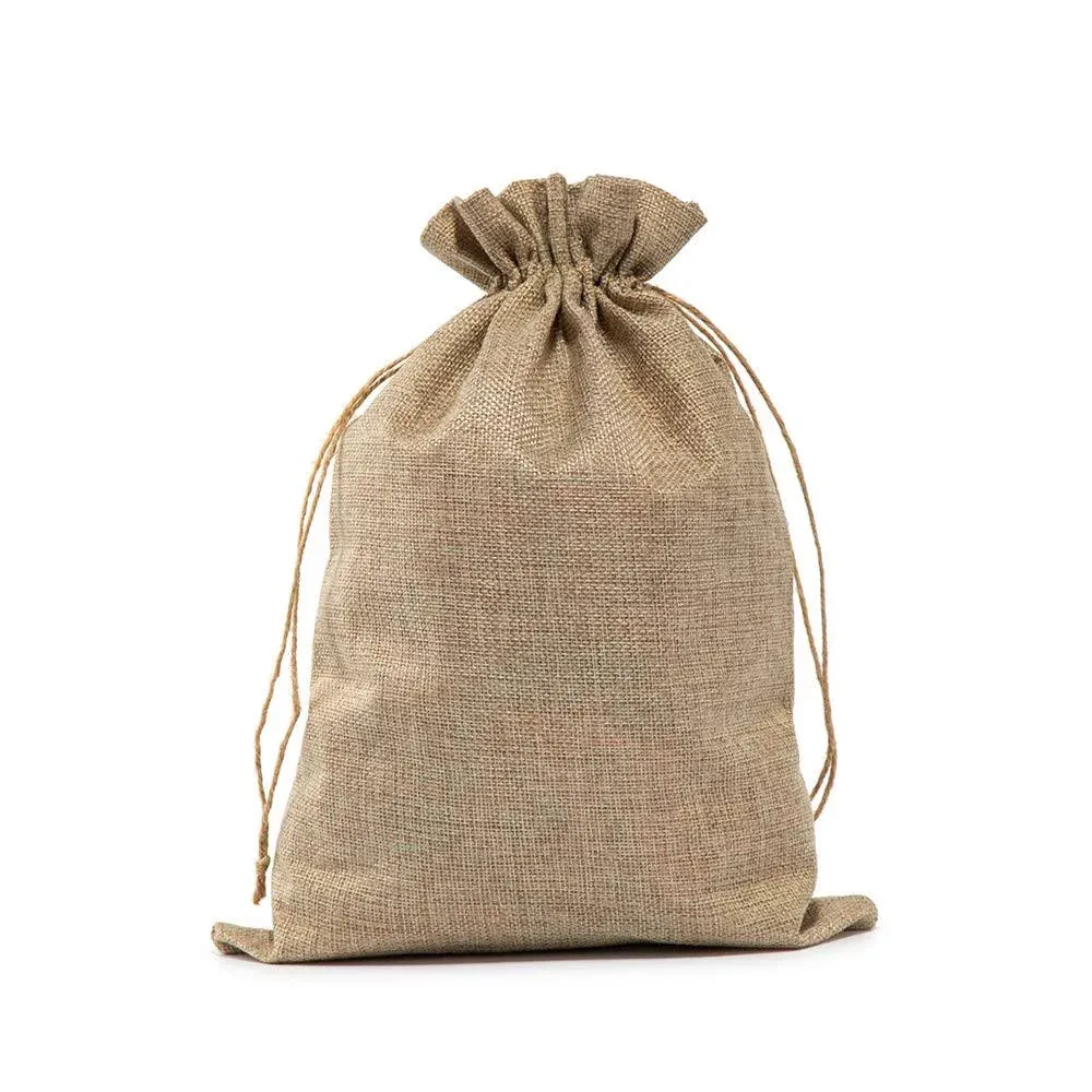 Tapleap Burlap Bags with Drawstring Burlap Favor Sacks for Wrapping Gifts