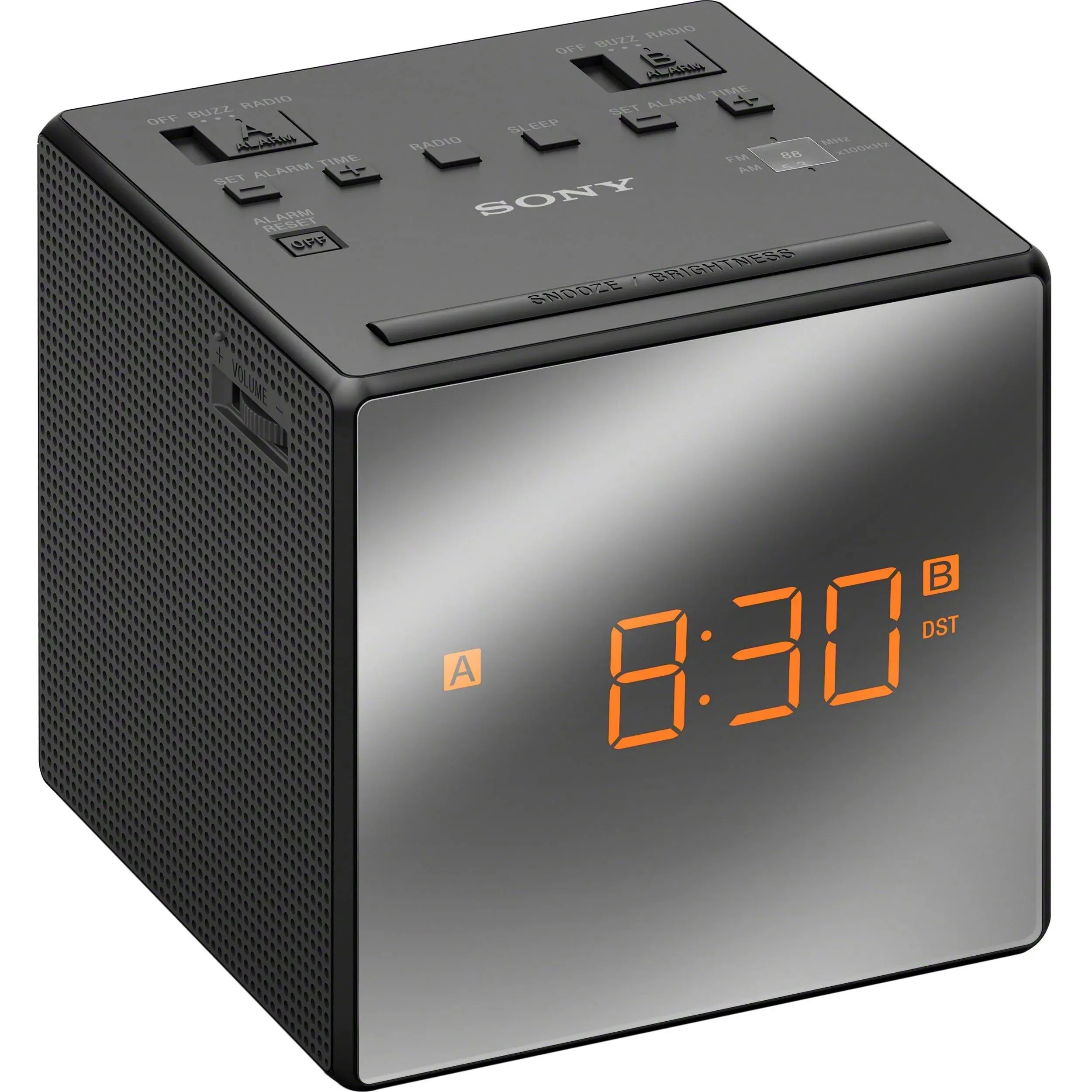 Sony Alarm Clock FM/AM Radio, Black