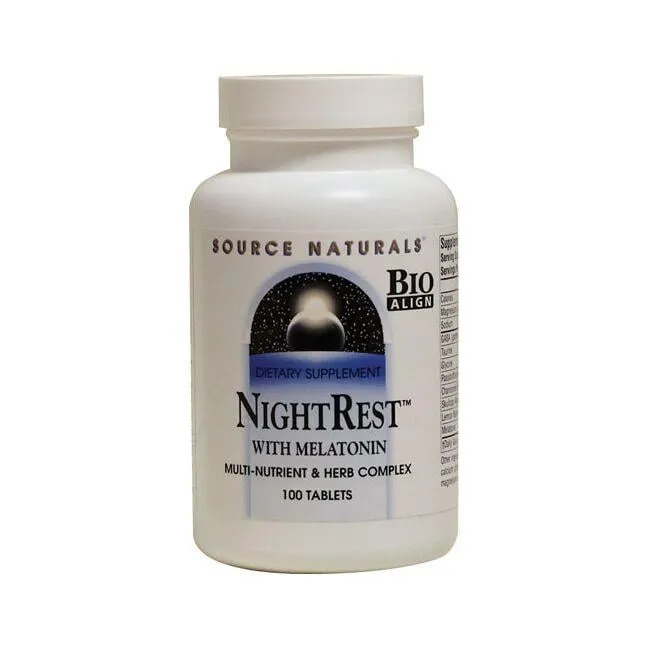 Source Naturals Nightrest with Melatonin Vitamin | 100 Tabs