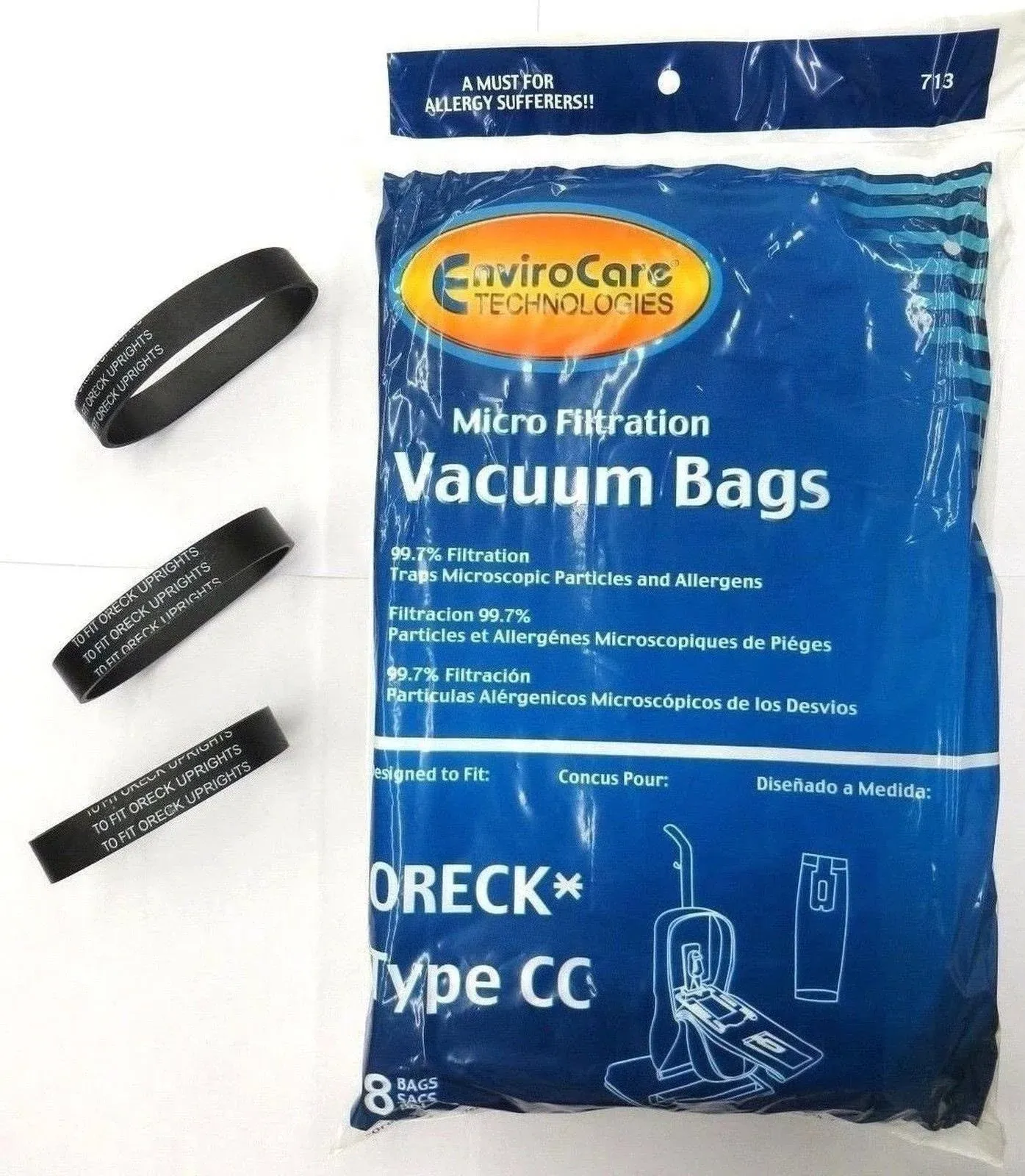 Oreck Vacuum MicroFiltratio<wbr/>n Bags Fits, CC 8 CC Bags