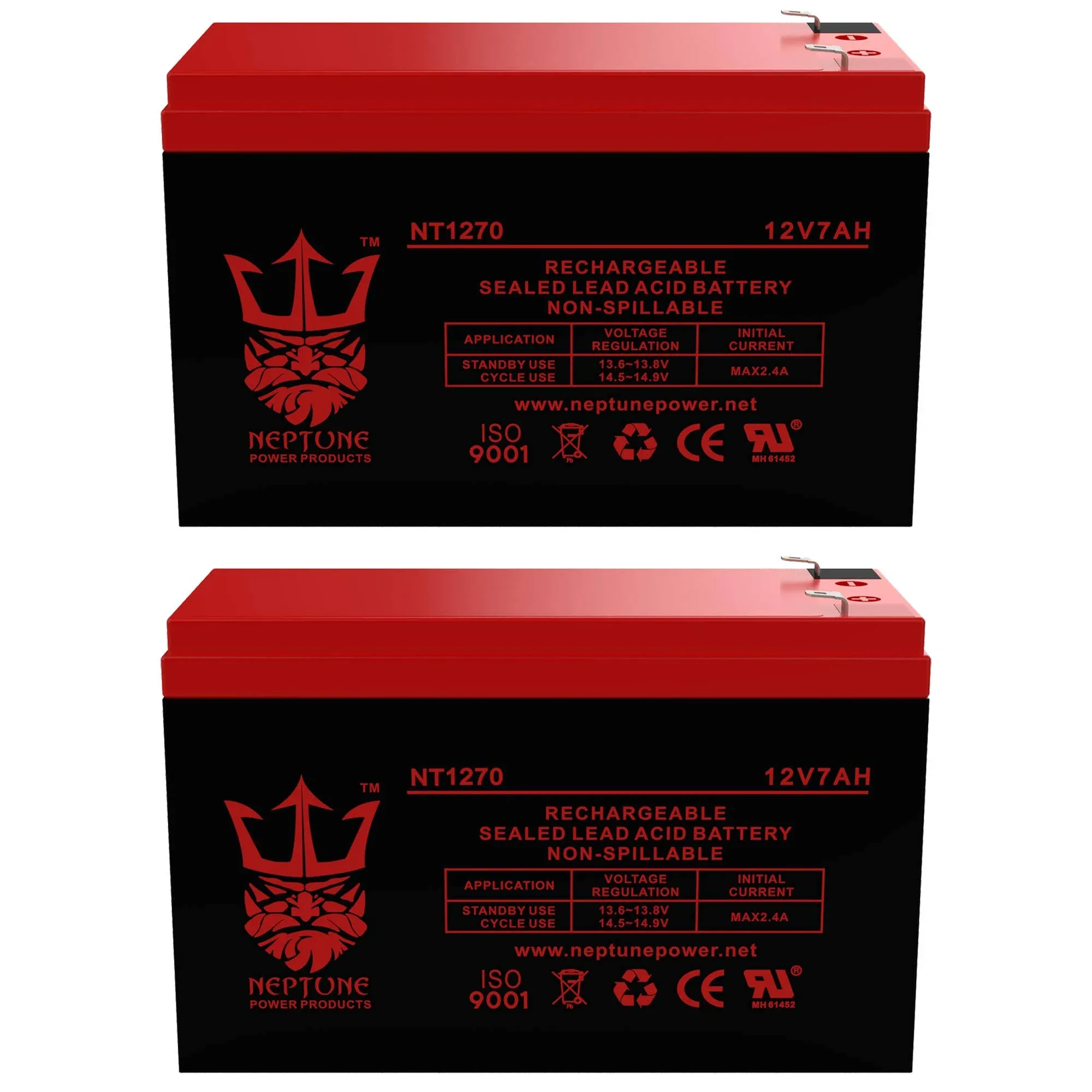 RAZOR E200 &amp; E300S SCOOTER 12V 7ah Neptune Power Replacement Battery 2 Pack