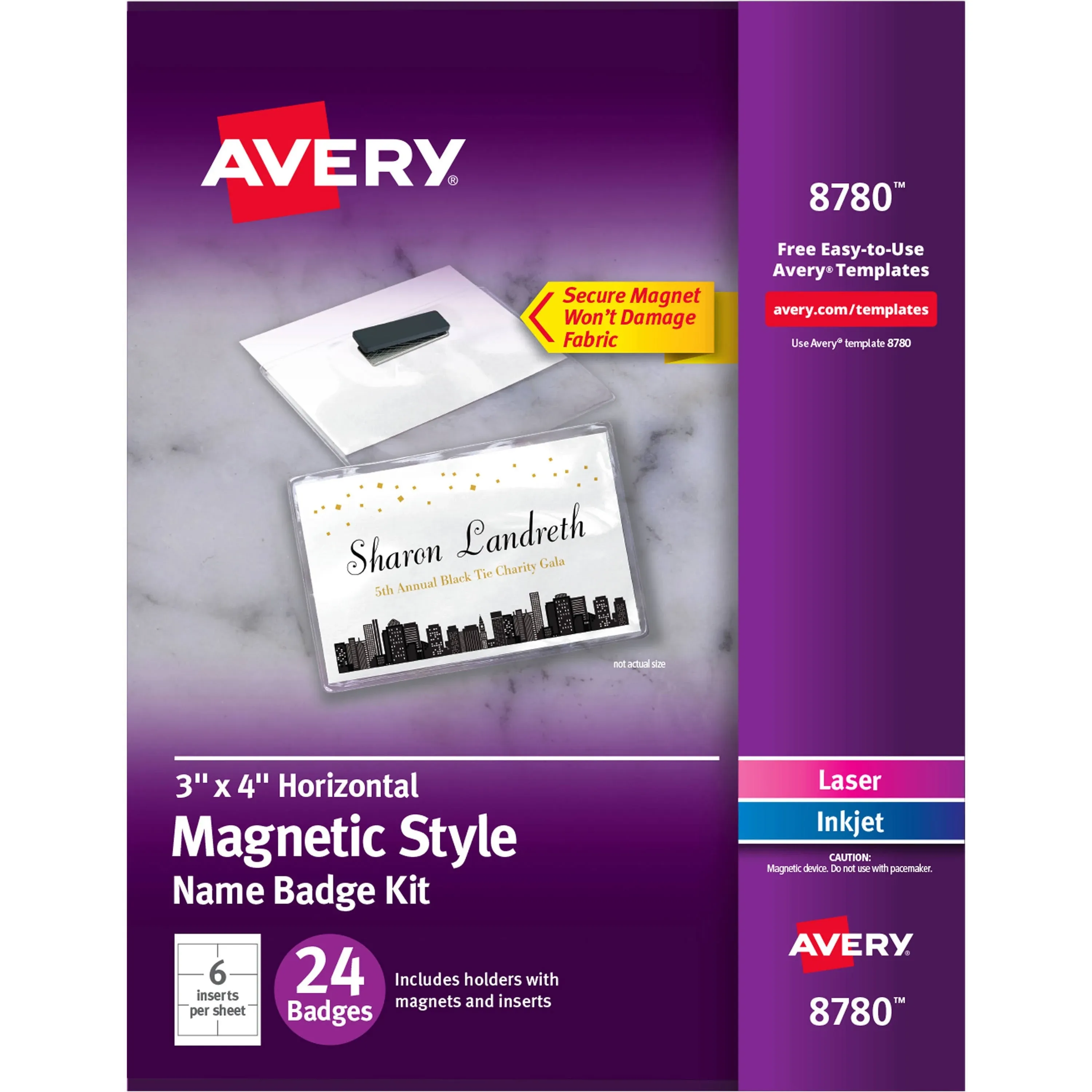 Avery Magnetic Style Name Badge Kit