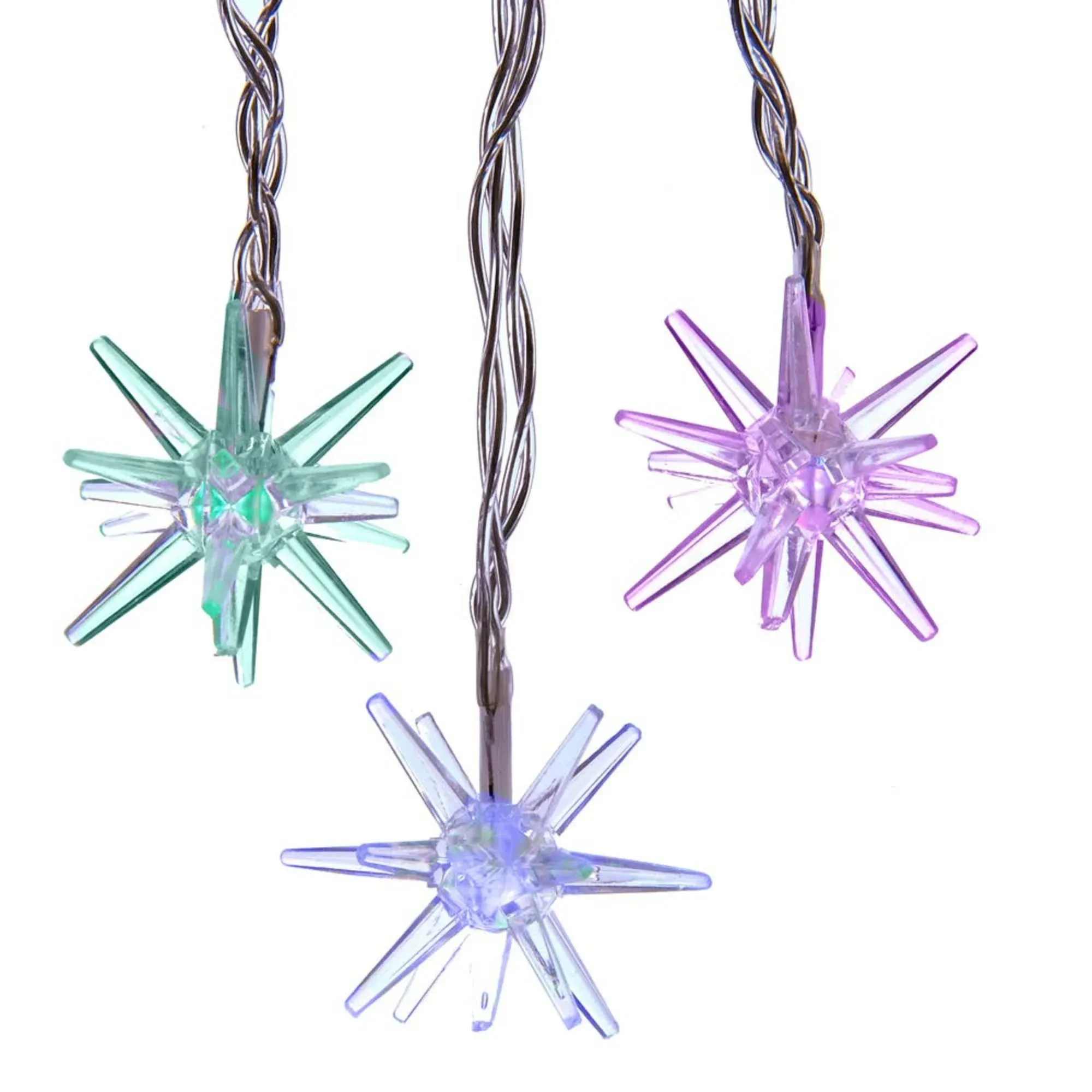 Kurt Adler 15-Light Starburst with RGB LED String Light Set