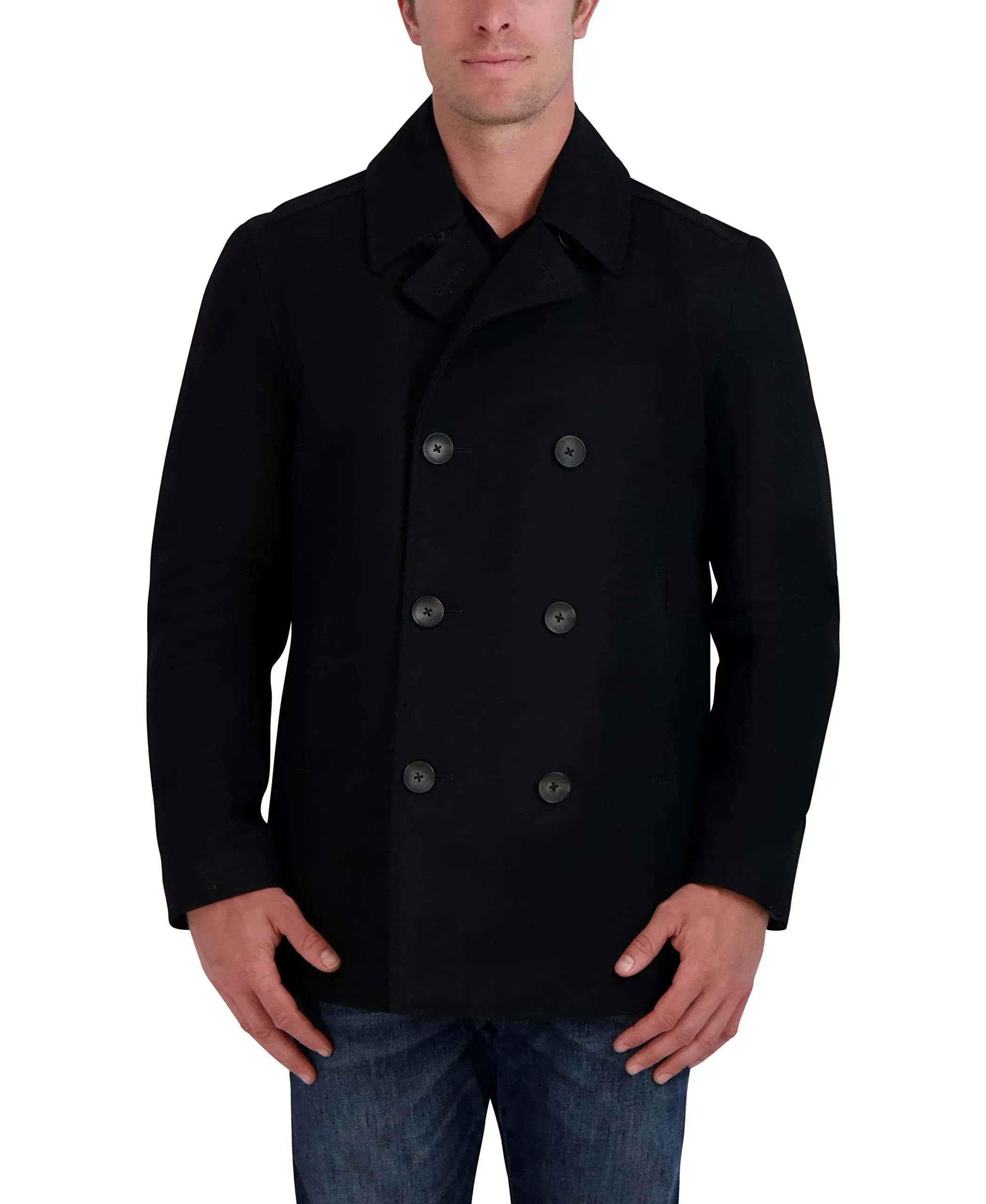 Nautica Men's Classic Double Breasted Peacoat