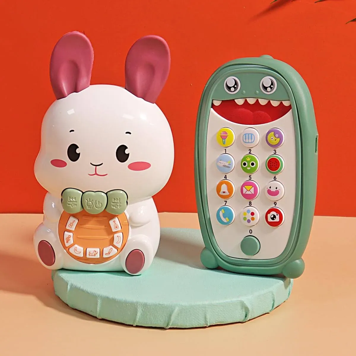 Fuzzy Pixie Baby Phone and Music Toy Bundle with Tetther, Light and Adjustable ...