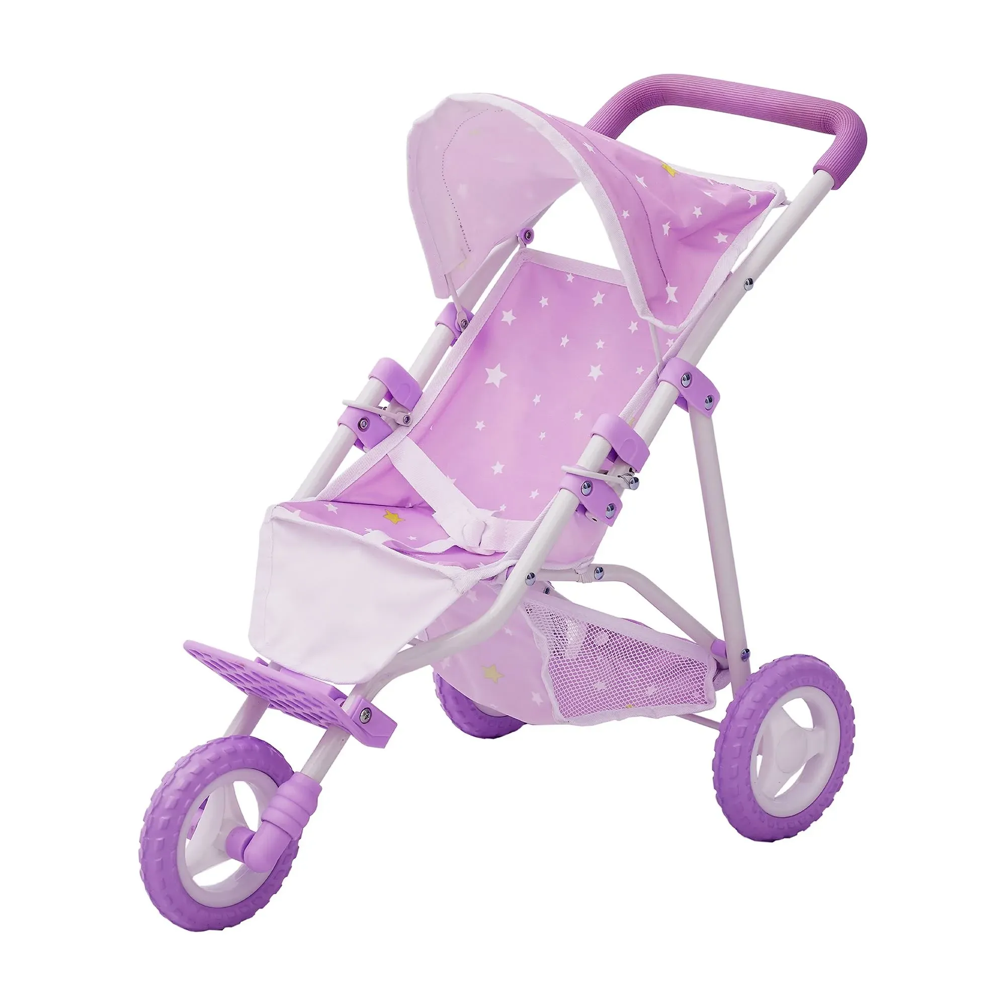 Olivia's Little World - Baby Doll Jogging Stroller - Purple / Stars