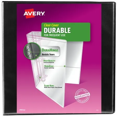 Avery Durable View 3 Ring Binder, 1 Inch Slant Rings, 1 Pink Binder (17830)Avery Durable View 3 Ring Binder, 1 Inch Slant Rings, 1 Pink Binder (17830)