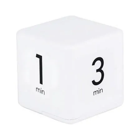 Irfora Portable Cube Timer Digital Kitchen Timer Countdown Alarm 1-3-5-10 Minutes Flip Timing with Digital Display Time Management for Study Sports Cooking Gaming Office