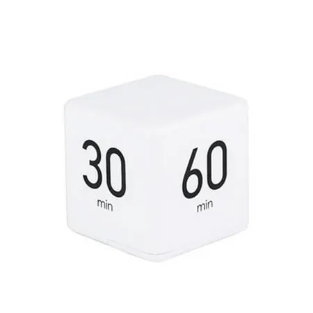 MABOTO Portable Cube Timer Digital Kitchen Timer Countdown Alarm 15-20-30-60 Minutes Flip Timing with Digital Display Time Management for Study Sports Cooking Gaming Office