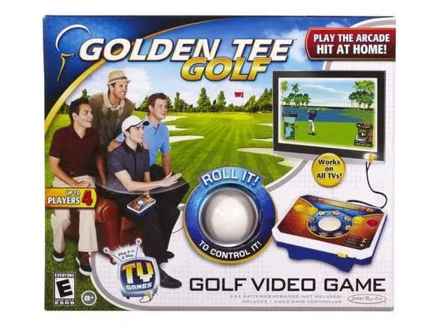 Golden Tee Golf Plug &amp; Play TV Video Game Arcade Golfing Fun 9 or 18 Holes New