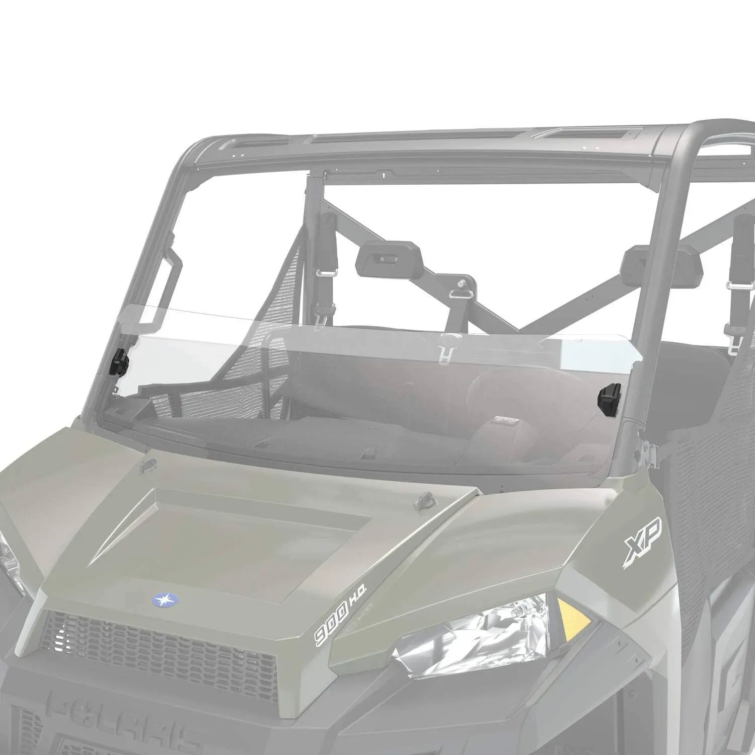 Polaris Off Road Lock & Ride Half Windshield- Poly