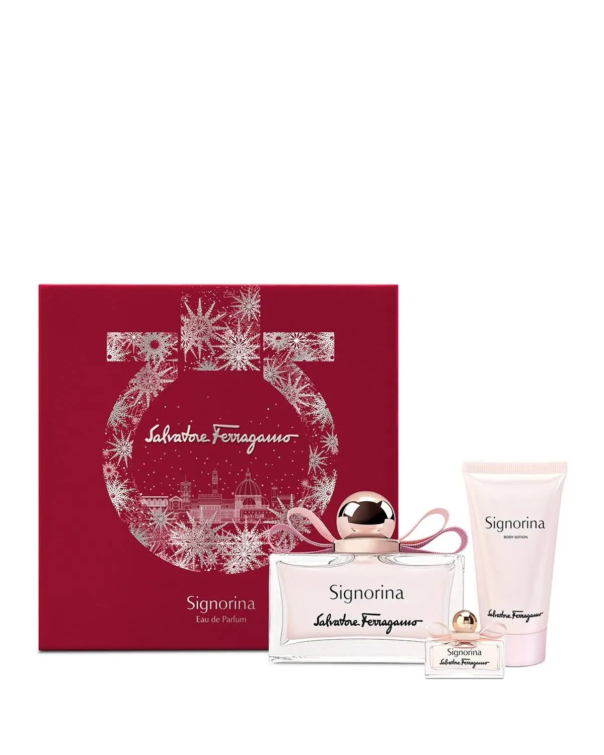 Salvatore Ferragamo Signorina 3.4oz EDP Spray, 1.7oz Body Lotion, 0.5oz EDP Spray Women 3 Pc Gift Set