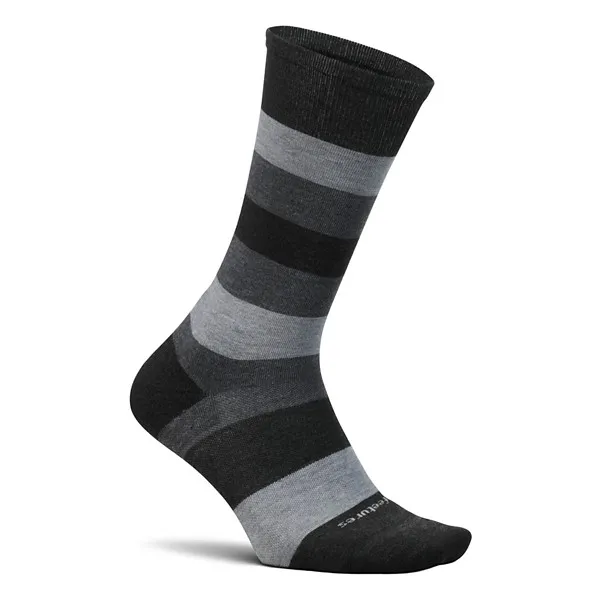 Feetures Men's Everyday Max Cushion Crew Sock - Large, Primary Stripe GrayFeetures Men's Everyday Max Cushion Crew Sock - Large, P…