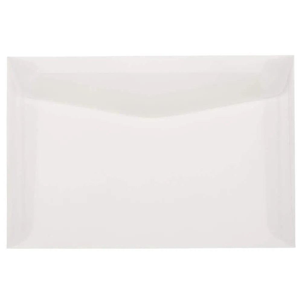 50 Pack Vellum Paper Square Envelopes, Clear Translucent, 5.5 x 5.5 Inches