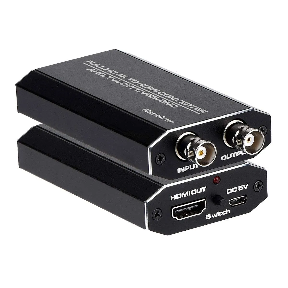 TVI/CVI/AHD to HDMI Converter, Full HD 4K 720P/ 1080P/ 3MP/ 4MP/ 5MP/ 8MP BNC...