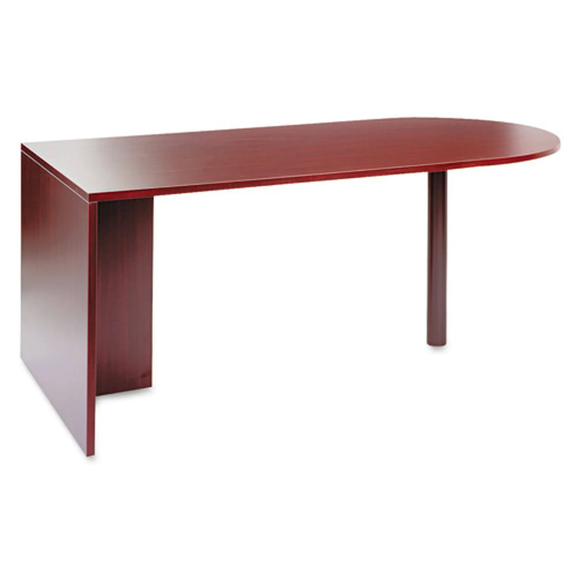 Alera Valencia Series D-top Desk, 71" X 35.5" X 29.63", Mahogany