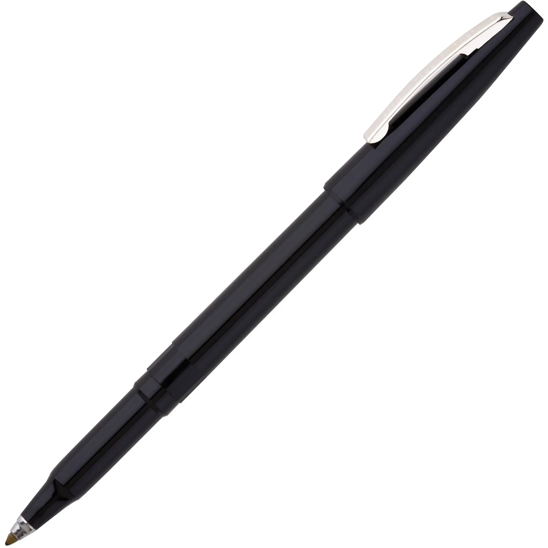 Rolling Writer Roller Ball Pen, Stick, Medium 0.8 Mm, Black Ink, Black Barrel, Dozen