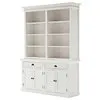 NovaSolo Provence Storage Cabinet with Hutch in Pure White - Traditional - Bookcases - by Homesquare | Houzz