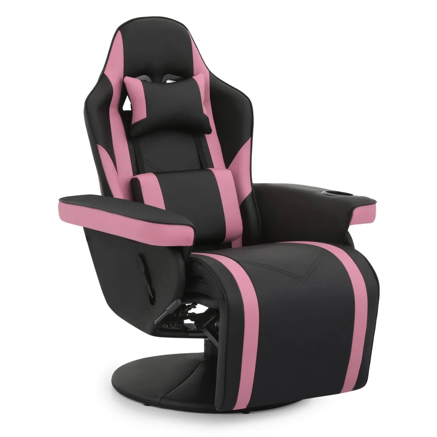 Monibloom Gaming Recliner Chair Ergonomic Adjusted Reclining Video Gaming Single ...