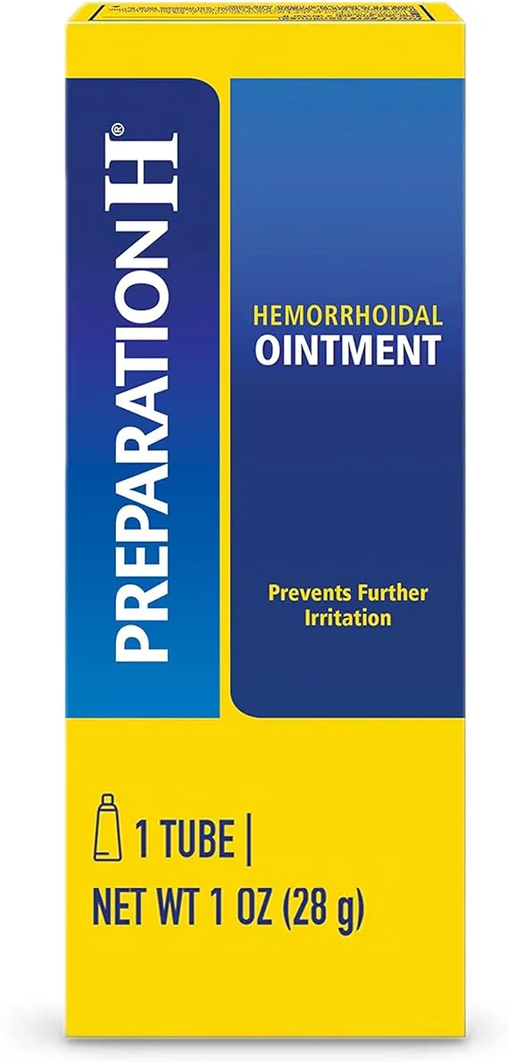 PREPARATION H Hemorrhoid Symptom Treatment Ointment, Itching, Burning & Discomfort Relief, Tube (2.0 Ounce)