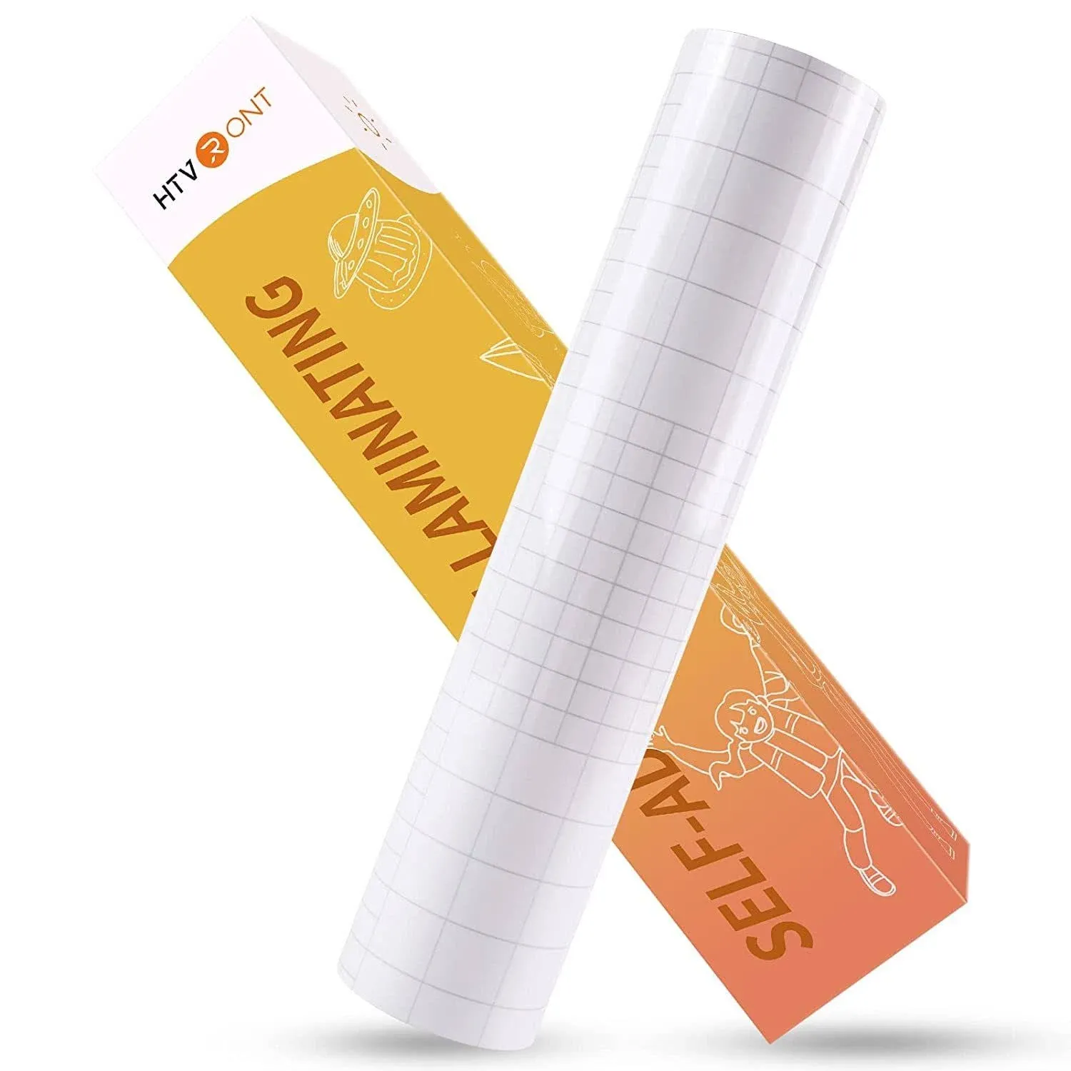 Clear Self-Adhesive Laminating Vinyl Roll-12"x30FT Non Thermal Laminating Film,N