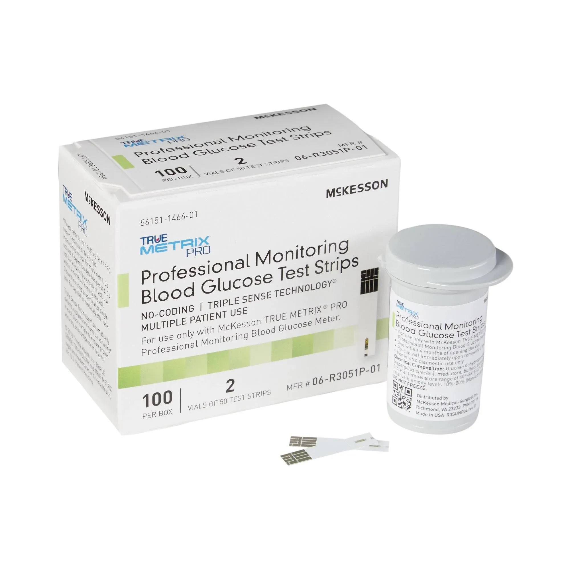 True Metrix Pro - McKesson - 06-R3051P-01 - Blood Glucose Test Strips, Box